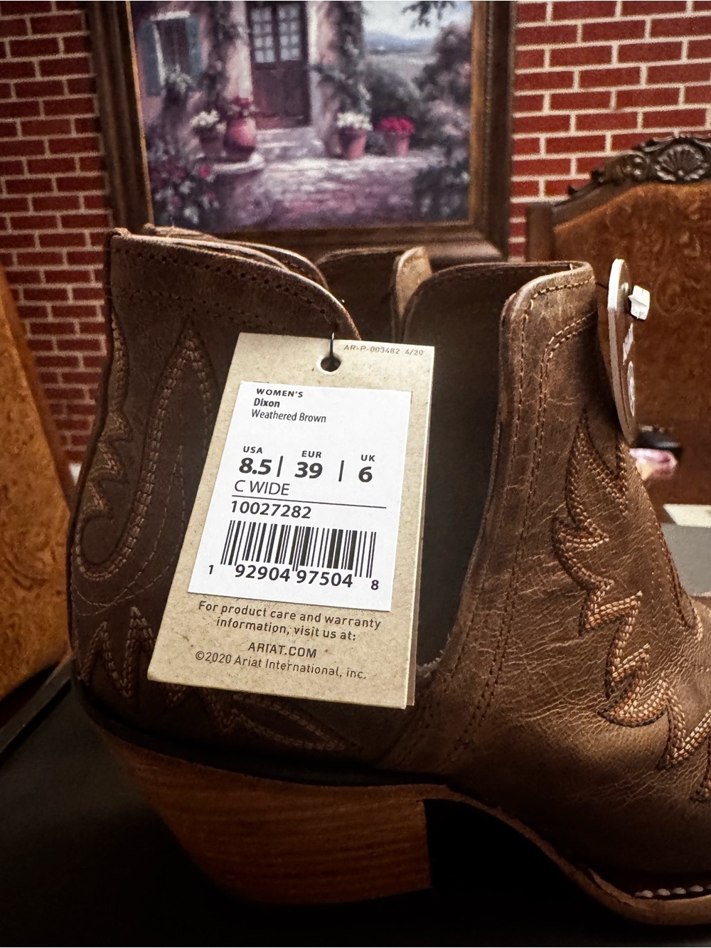 Ariat Women's Dixon Ankle Boots in Weathered Brown Leather